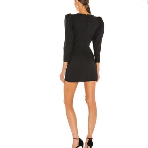 NBD Dress NWT Revolve Malone Mini Puff Sleeve Dress in Black Size XS New - Picture 9 of 10